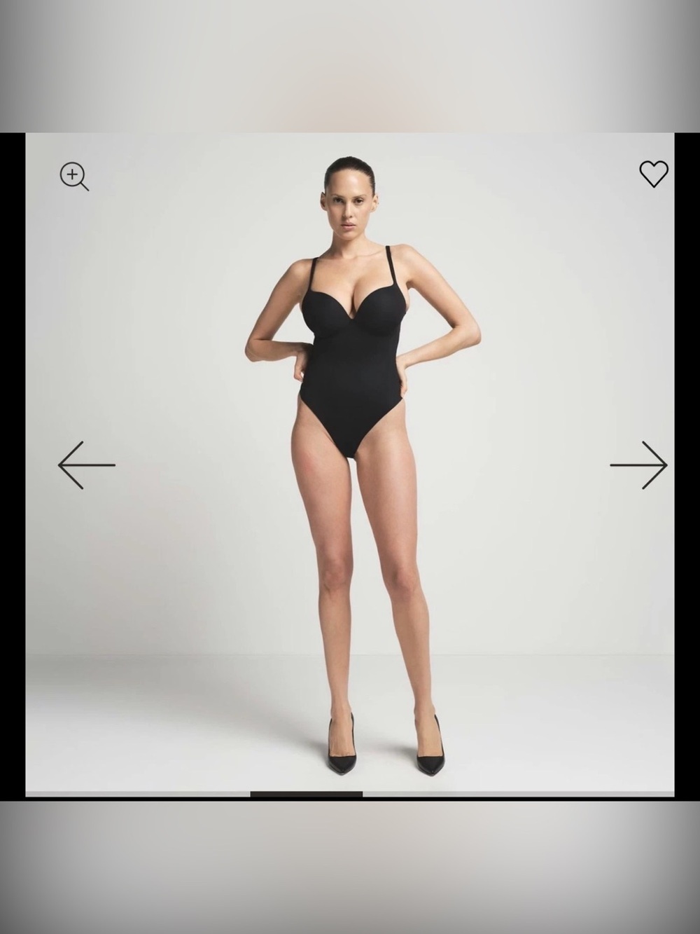 SKIMS Ultimate Body Thong Bodysuit Onyx Black Size M  NWT Sculpting Shapewear